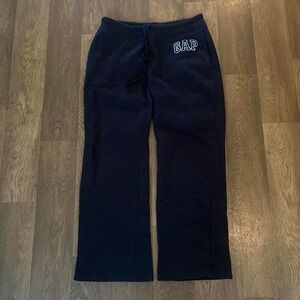 Modern Mall Core Style Authentic GAP Jeans Small Logo Flared Black Sweatpants S